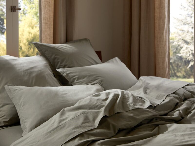 Brushed Cotton Pillowcase Set - Moss - Image 3