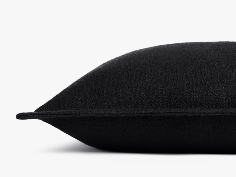 Classic Flange Pillow Cover (Soft Black) - Image 2