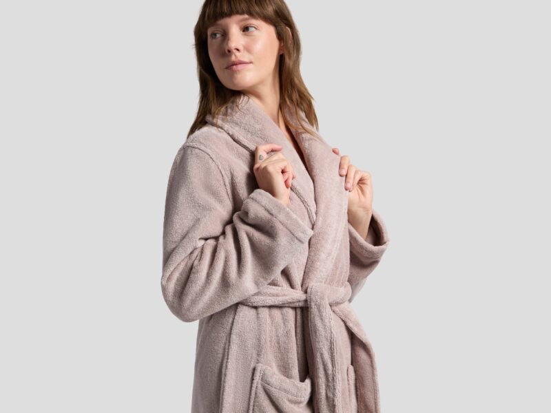 Classic Turkish Cotton Robe (Haze) - Image 5