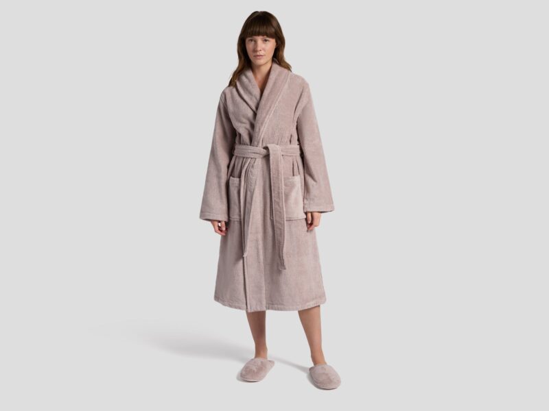 Classic Turkish Cotton Robe (Haze) - Image 4