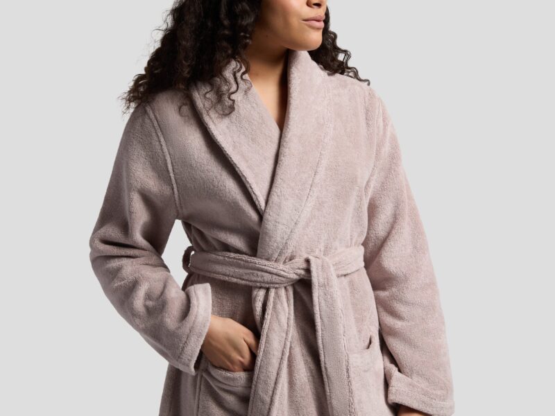 Classic Turkish Cotton Robe (Haze) - Image 3