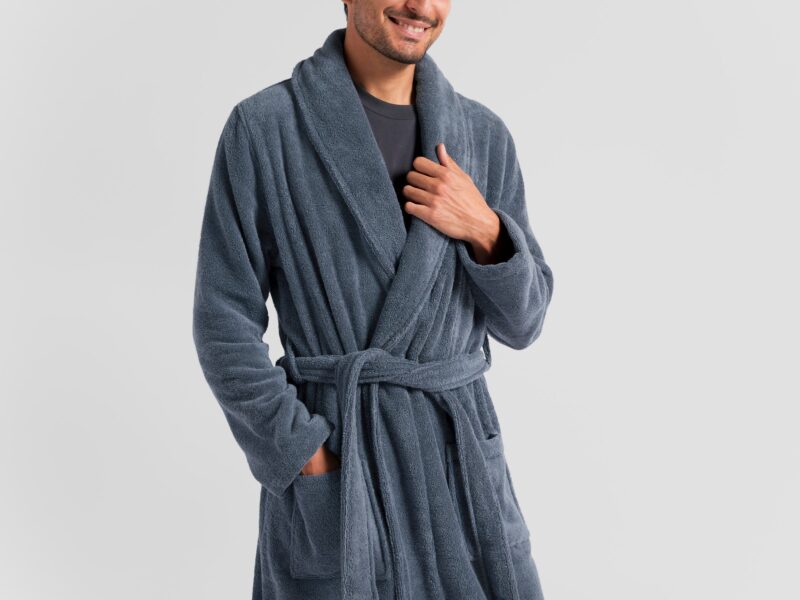 Classic Turkish Cotton Robe (Dusk) - Image 4