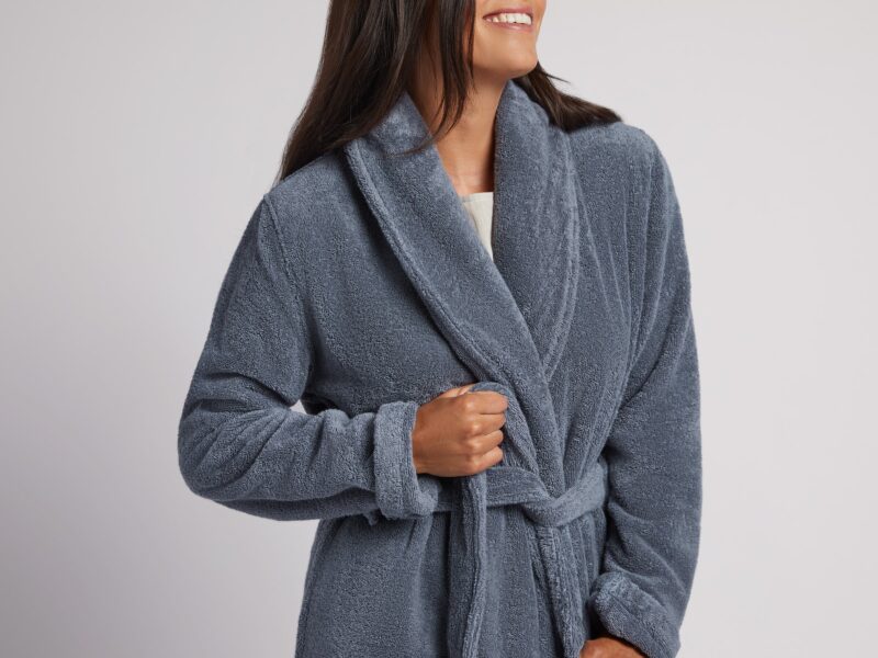 Classic Turkish Cotton Robe (Dusk) - Image 3