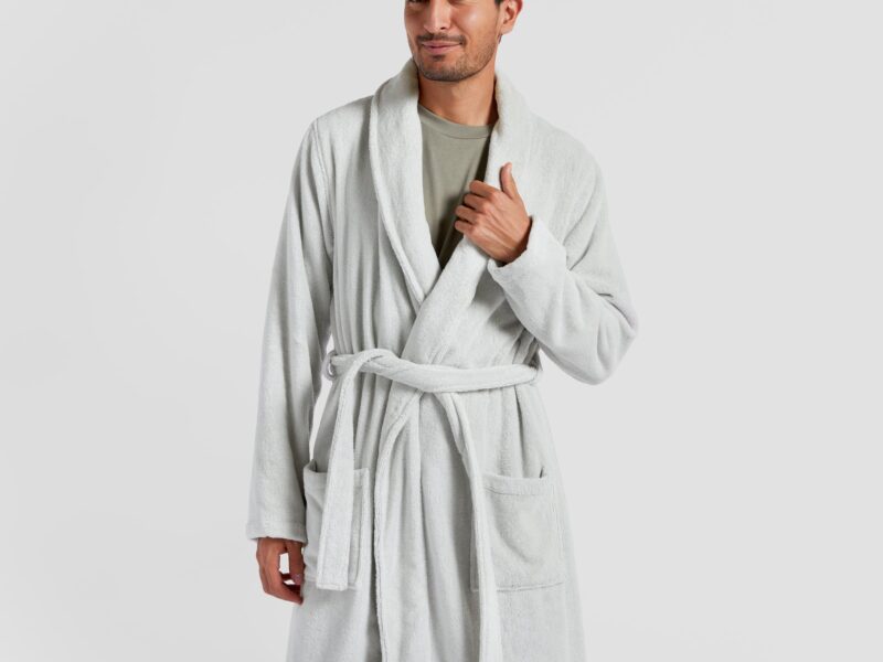 Classic Turkish Cotton Robe (Mineral) - Image 6