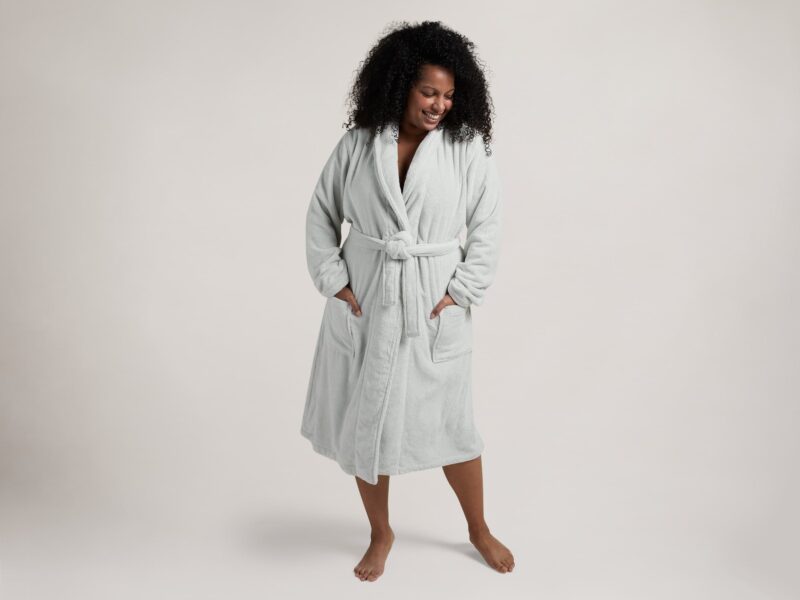 Classic Turkish Cotton Robe (Mineral) - Image 3