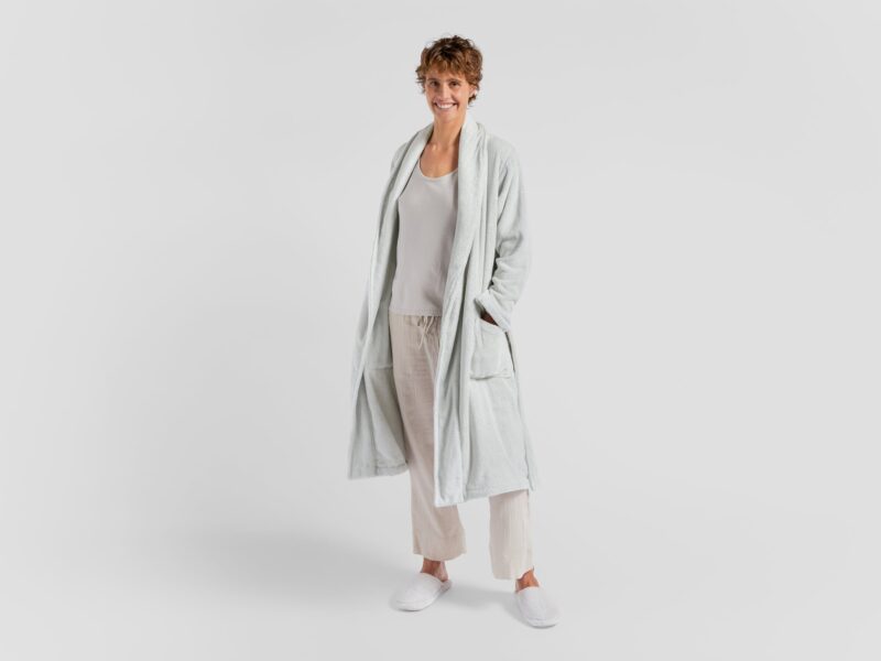 Classic Turkish Cotton Robe (Mineral) - Image 5