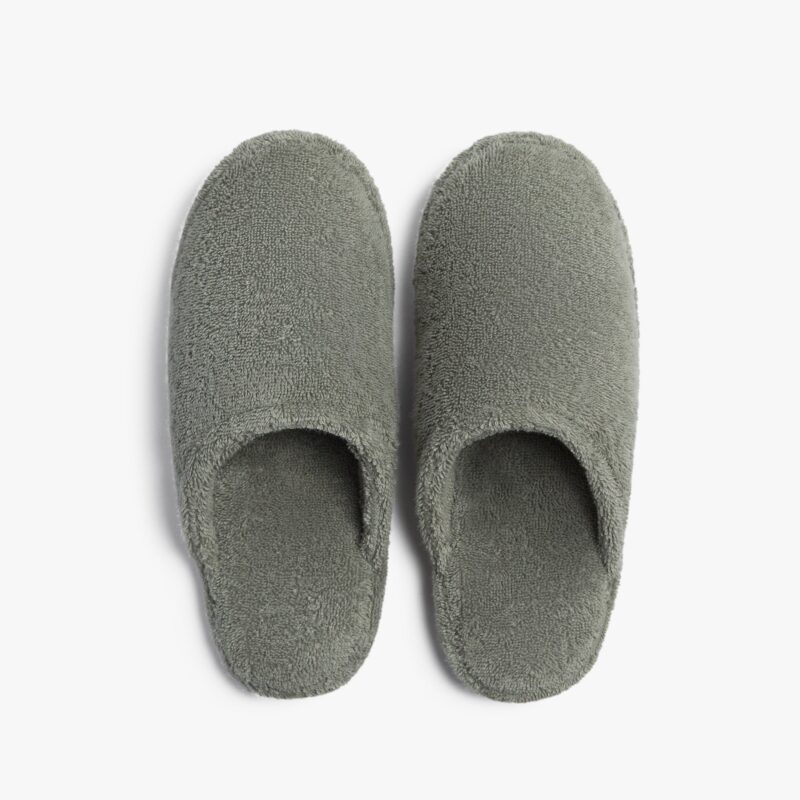 Classic Turkish Cotton Slippers (Moss)