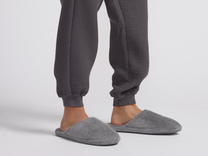 Classic Turkish Cotton Slippers (Stone) - Image 4