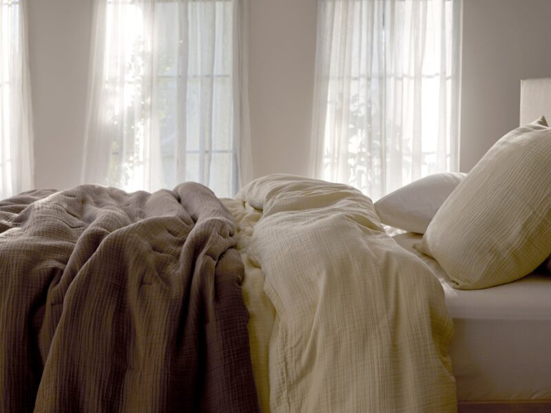 Organic Cloud Cotton Quilt (Warm Grey) - Image 4