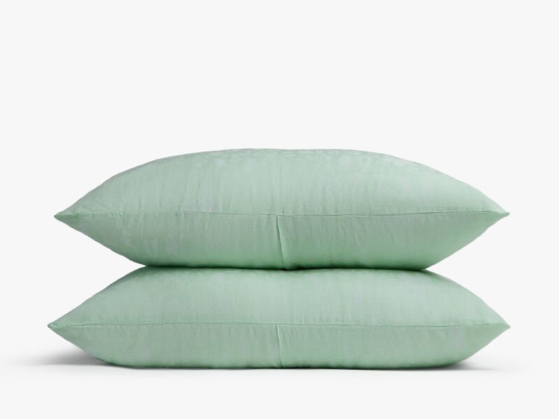 le FLEUR* Camo Linen Pillowcase Set (Jade) - Image 2