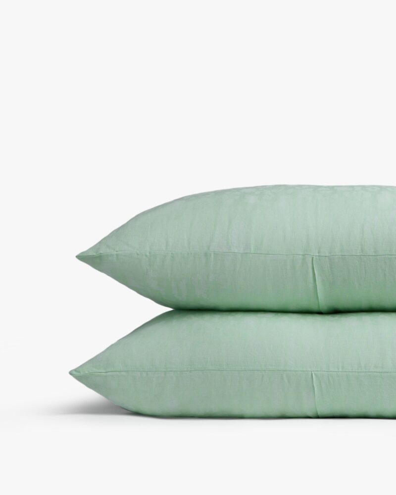 le FLEUR* Camo Linen Pillowcase Set (Jade)