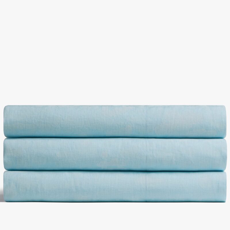 le FLEUR* Camo Linen Top Sheet (Geneva Blue)