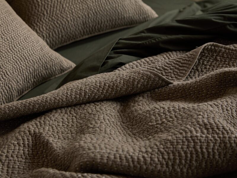 Hand Stitched Cotton Euro Sham (Ash) - Image 3