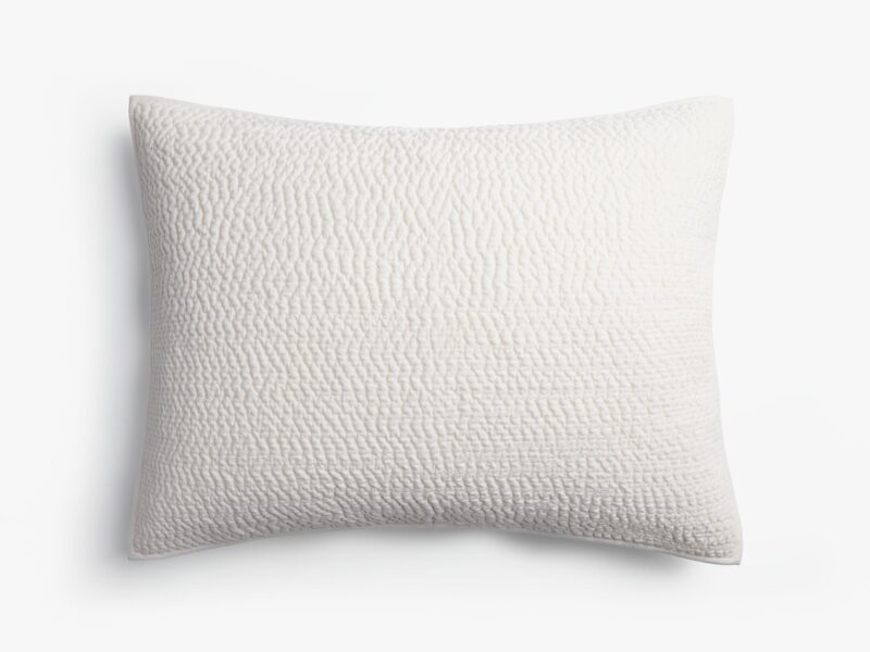 Hand Stitched Cotton Shams (Cream) - Image 2
