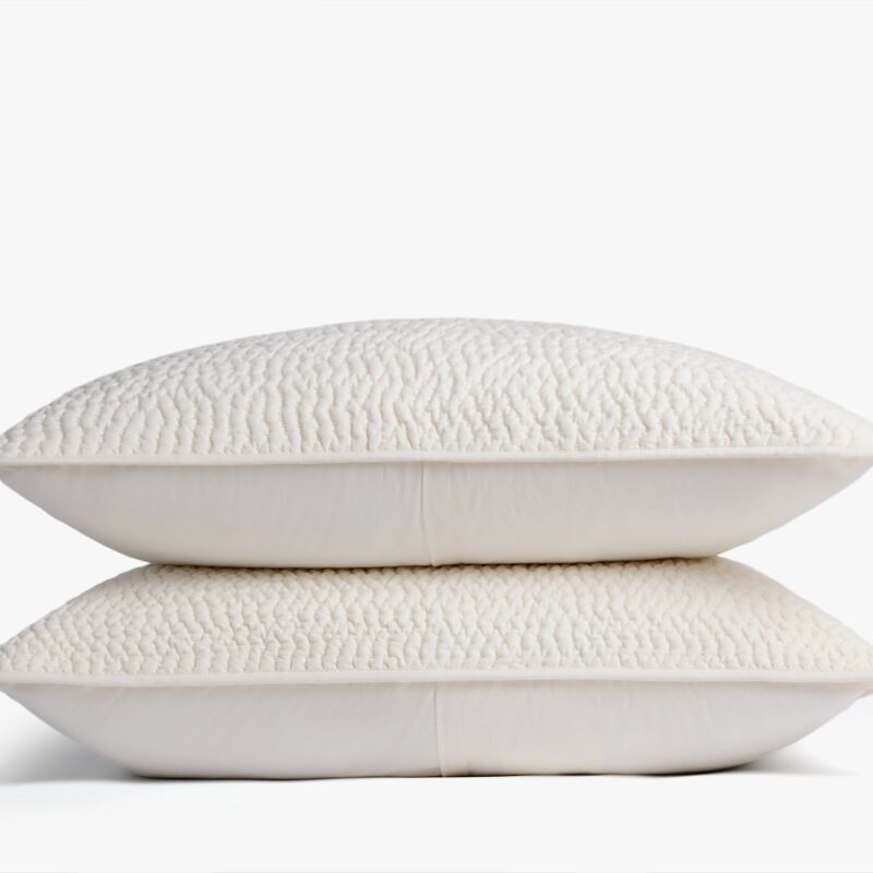 Hand Stitched Cotton Shams (Cream)
