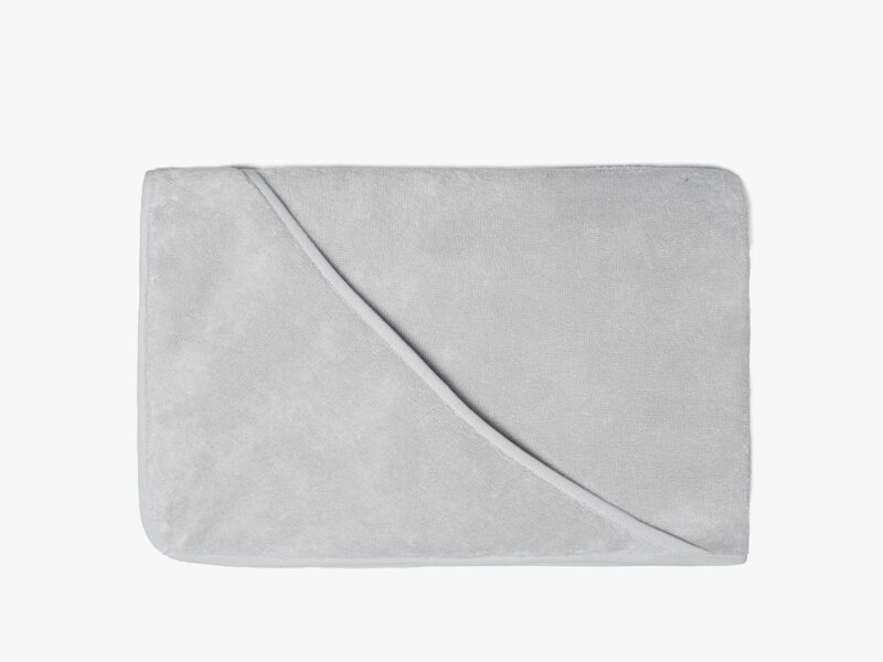 Organic Hooded Toddler Towel (Light Grey)