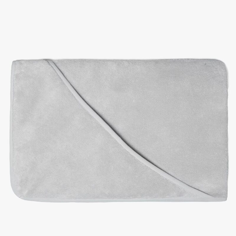 Organic Hooded Toddler Towel (Light Grey)