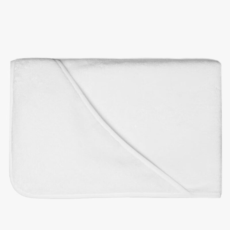 Organic Hooded Toddler Towel (White)