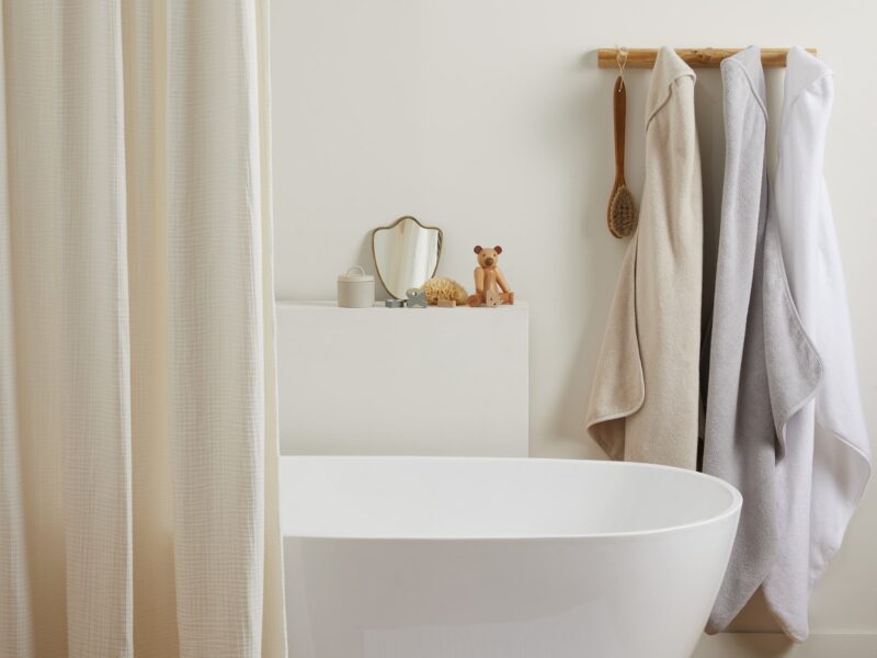 Organic Hooded Baby Towel (Natural) - Image 3