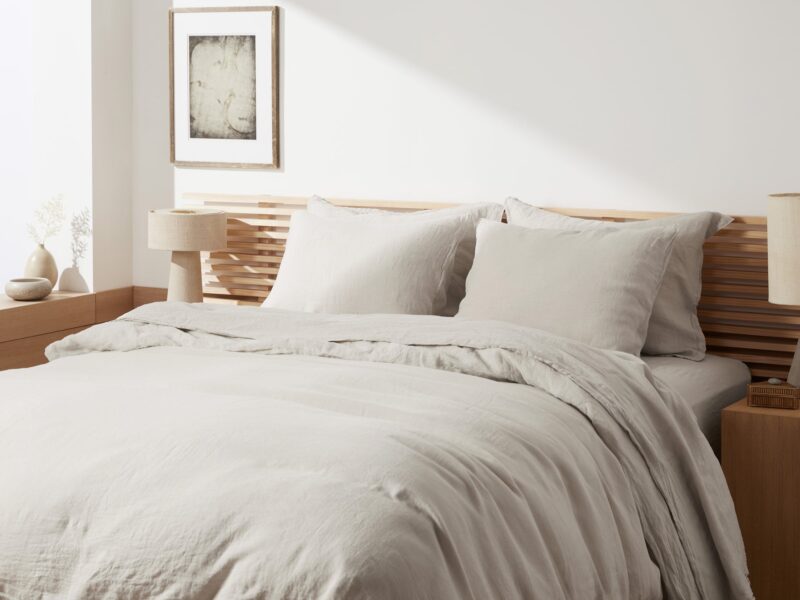 Linen Pillowcase Set (Bone) - Image 4