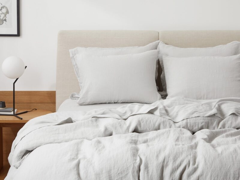 Linen Top Sheet - Fog - Image 3