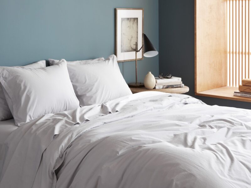 Percale Top Sheet (Light Grey) - Image 4