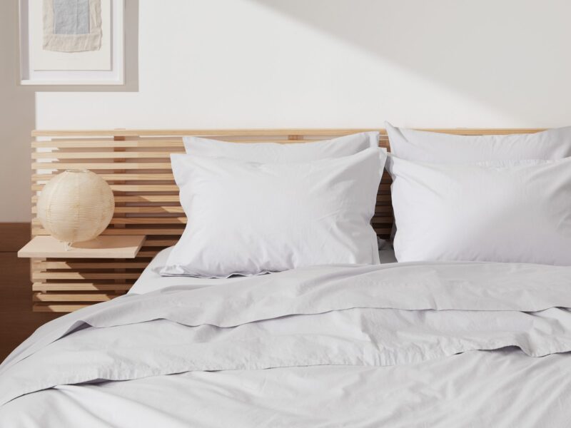 Percale Top Sheet (Light Grey) - Image 3