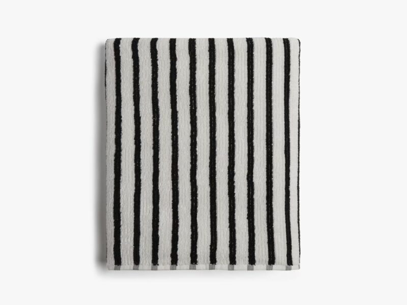 Organic Resort Stripe Towels (Plaster with Soft Black) - Image 4