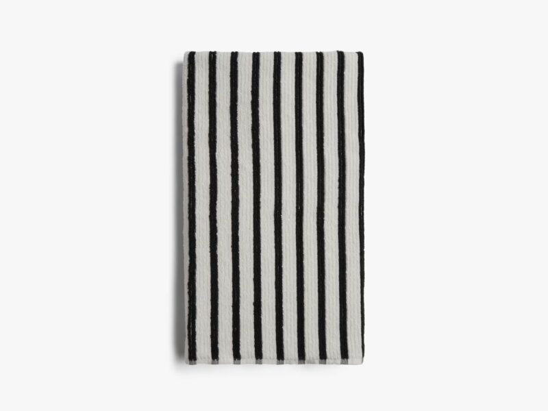 Organic Resort Stripe Towels (Plaster with Soft Black) - Image 5