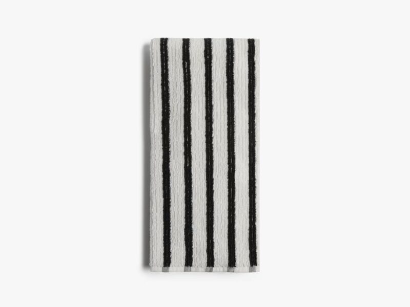 Organic Resort Stripe Towels (Plaster with Soft Black) - Image 6