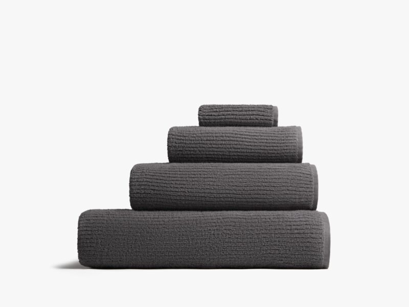 Soft Rib Towels (Dark Grey)