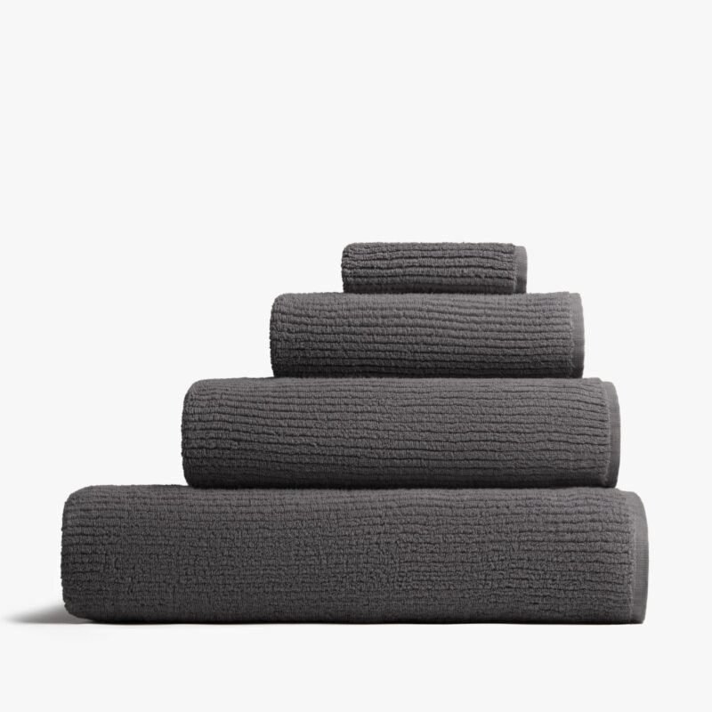 Soft Rib Towels (Dark Grey)