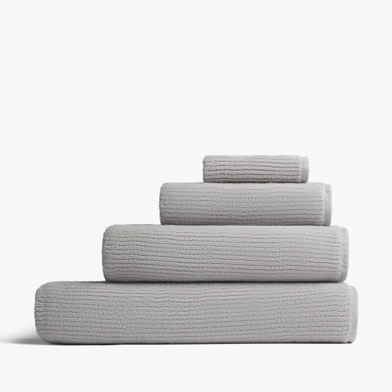 Soft Rib Towels (Light Grey)
