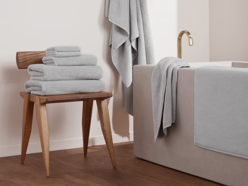 Soft Rib Towels (Light Grey) - Image 3
