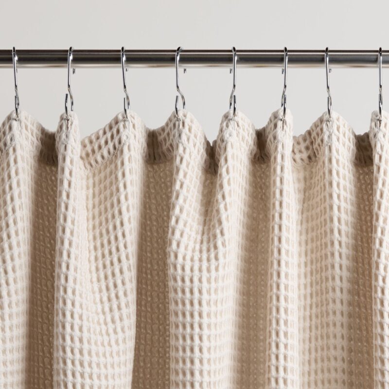 Waffle Shower Curtain (Bone) - Image 2